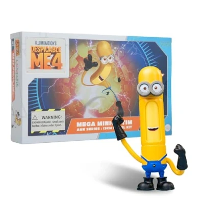 Image of Minions Despicable Me 4 Toys, 5.1 Inch Mega Tim Action Figures,Magnetic Head and 360 degree Rotatable Body with Stretchable Arms Minion Model Kits, Gifts for Kids Ages 8 Year olds