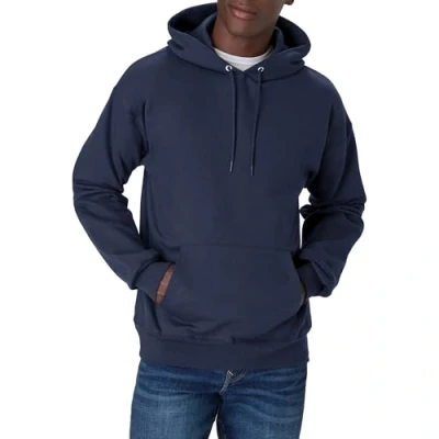 Image of Hanes Ultimate Cotton® Adult Pullover Hoodie Sweatshirt, Deep Navy, XX Large