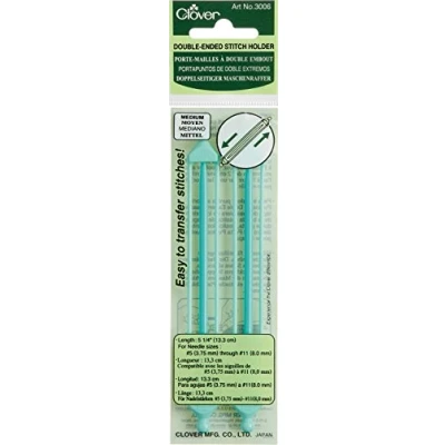 Image of Clover Double Ended Stitch Holder Medium, Other, Multicoloured, 2.25 x 7.02 21.3 cm