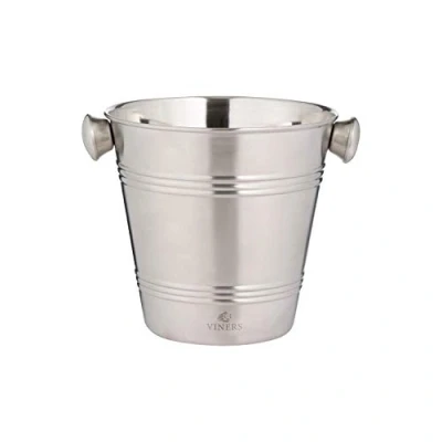 Image of Viners Barware Silver Stainless Steel Single Wall Ice Bucket, 1 Litre