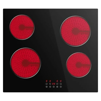 Image of STARCHARTS Build in Ceramic Hob BRC4001 B, Electric Hob, 4 Burners cooktops, Total Power 6000W