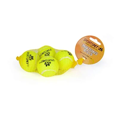Image of SPORTSPET TENNIS Balls for Dogs (Tennis Puppy, 4 pack), Yellow, One Size