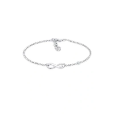 Image of Elli Women&#039;s 925 Sterling Silver Xilion Cut Diamond Bracelet of Length 17 cm