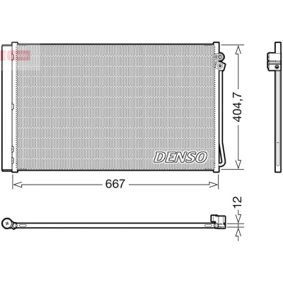 Image of 4478350070, A4478350070 Condenser DENSO DCN17062 with dryer R134a MERCEDES BENZ: Sprinter 3.5 t Van, Vito Tourer