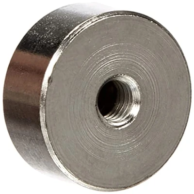 Image of N42 Neodymium Pot Magnet 19mm dia x 8mm thick M5 thread hole for DIY, Engineering, Manufacturing, Hanging and Holding Applications 17kg Pull