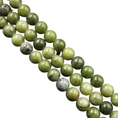 Image of AAA Natural Green Jade Gemstone 8mm Round Plain Beads 15&quot; Long Strand, for Jewelry Making, Beads, Use