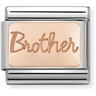 Image of Nomination Rose Gold Brother Charm