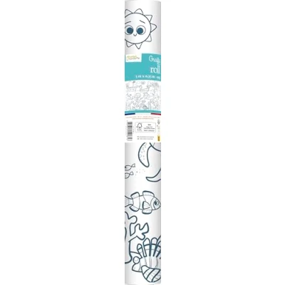 Image of Avenue Mandarine Ref GY081C Graffy Roll 5m Colouring Poster Pirates &amp; Mermaids 90gsm Drawing Paper, 50cm Design Repeated 10 Times, Ideal for Group Activities
