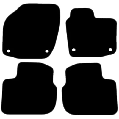 Image of Carsio Carpet Car Mats For Seat Toledo 2012 Onwards 4 Piece Set Tailored Fit Floor Mat Complete Accessory Black Custom Fitted All Weather, Anti Slip Backing &amp; Grey Trim