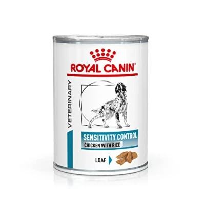 Image of ROYAL CANIN Veterinary Sensitivity Control Mousse Pack of 12 x 410 g Complete Diet Food for Dogs To Support Digestion and Allergies