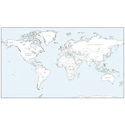 Image of World Colouring Map Big 27.75&quot; x 16.25&quot; Matte Paper