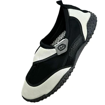 Image of Aqua Beach Surf Wet Water Shoes Boys Girls Mens Womens Unisex Wetsuit Boots (Grey Adult 11)