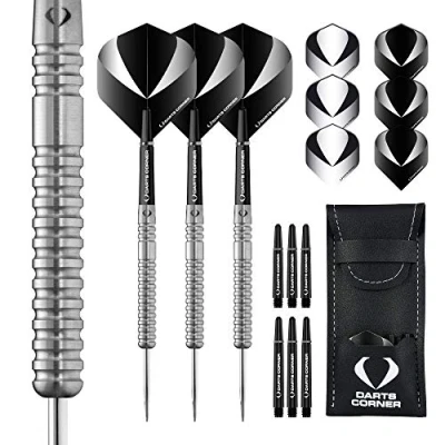 Image of DESIGNA DARTS Corner Gallant Steel Tip Dart Set Ringed Grip 90% Tungsten Barrel M2, Standard, 24g (D0691)