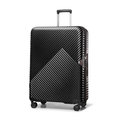 Image of WITTCHEN Travel Suitcase Carry On Cabin Luggage Hardshell Made of Polycarbonate with 4 Spinner Wheels Combination Lock Telescopic Handle GL Style Line Size Large Black