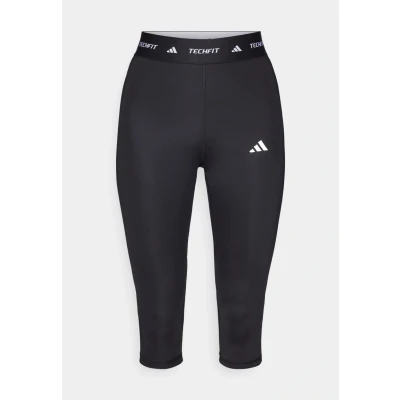 Image of adidas Women&#039;s TECHFIT Capri Leggings, BLACK, M