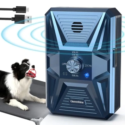 Image of Bubbacare Bark Control Device Ultrasonic, 3 Modes Automatic Anti Barking Device, Outdoor Indoor Dog Deterrent with 33FT Range, Recharge Devices for Puppy Small Large Dogs