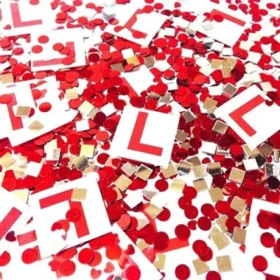 Image of Hen Night Party Supplies Bride to Be: Confetti, Sashes, Badges, Balloons, Banner (L Plate Confetti [2])
