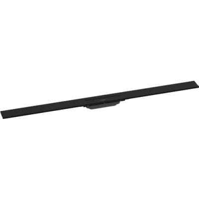 Image of hansgrohe 56054670 RainDrain Flex Complete Set Shower Drain 1200 Can be Shortened for Wall Mounting Matt Black Channel, 120 cm