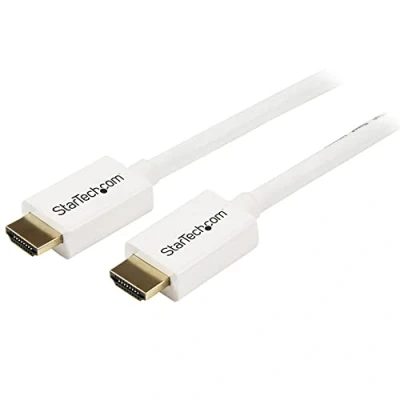 Image of StarTech.com 3m / 10 ft CL3 Rated HDMI Cable w/ Ethernet In Wall Ultra HD 4K 30Hz UHD High Speed 10.2 Gbps 1.4 Video/Display 30AWG, White