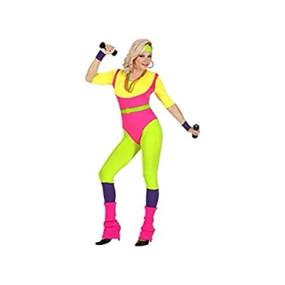Image of &quot;80s AEROBICS INSTRUCTOR&quot; (jumpsuit, belt, sweatband, wristbands) (XS)