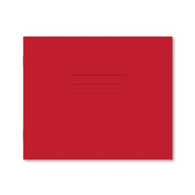 Image of Hamelin 165x200mm Exercise Book Stapled, 6/21mm Ruled, 40 Page, Red, 100 Pack