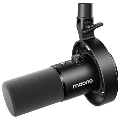 Image of MAONO PD300X Podcast Mikrofon Streaming mit Geräuschunterdrückung, 192kHz/24Bit Hi Fi Audio, Link Software, USB/XLR Verbindung. Dynamisches für Podcasting,Streaming,Aufnahmen
