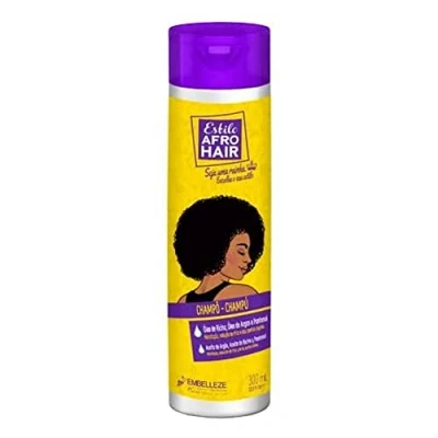 Image of Novex AfroHair Shampoo with Argan and Castor Oils Panthenol, Moisturises Helps Control Frizz Split Ends, Suitable for all Curly Kinky Hair Types 300ml