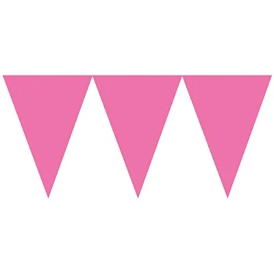 Image of Amscan 120099 103 55 Pennant Banner Brght Pnk