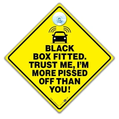 Image of Black Box Fitted Trust Me I&#039;m More Pissed Off Than You Car Sign, Sticker Sign 14 x cm
