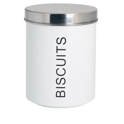 Image of White Metal Biscuit Tin By Harbour Housewares