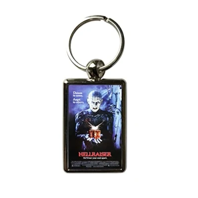 Image of Super Universe Hellraiser Classic Movie Poster Metal Keyring 3 x 4.5 cm