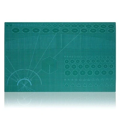Image of A1, A2, A3, A4, A5 Cutting MAT Non Slip SELF Healing Printed Grid Lines Double Sided (A3)