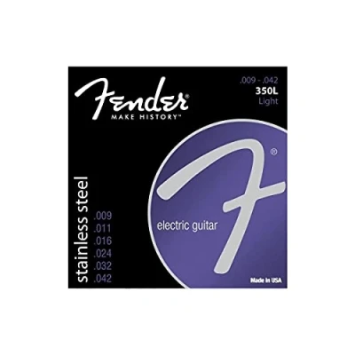 Image of Fender Stainless 350&#039;s Guitar Strings, Steel, Ball End, 350L Gauges .009 .042, (6)