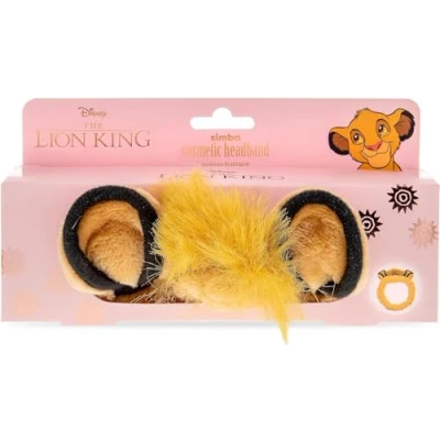 Image of MAD Beauty Lion King Simba Plush Headband Ideal for Makeup and Facial Routine Fun Design Keep Your Hair Secure, Orange, 1 Count