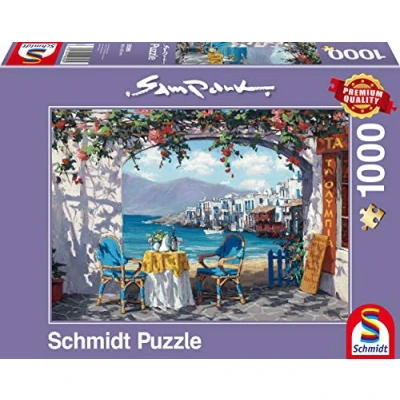Image of Schmidt Spiele 59396 Sam Park Rendez Vous on Mykonos Jigsaw Puzzle 1000 Pieces, Multicoloured