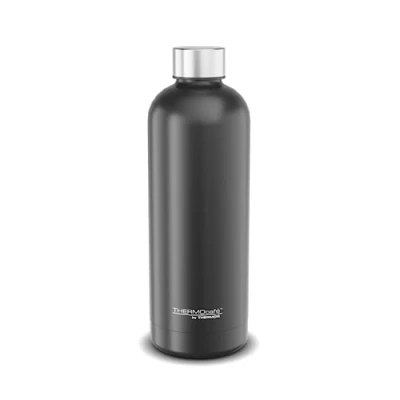 Image of TC Daily Bottle 0.70 L, Black matt, Thermos Flask Made of Stainless Steel, 6 Hours hot / 12 Cold, Absolutely Leak Proof for School, Office, Water Bottle, Insulated