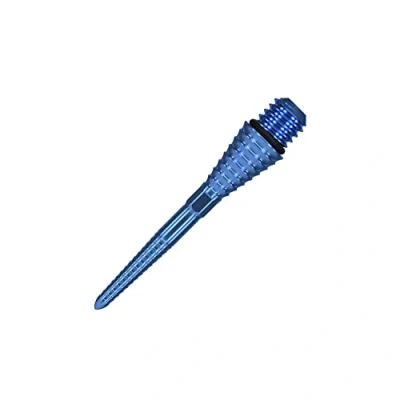 Image of Target Darts Conversion Point Swiss Grooved Blue 26mm Points Convert Soft Tip To Steel