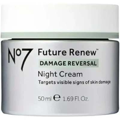 Image of PURRFECT NO7 Future RENEW Night Cream Damage Reversal 50ml (Pack of 1) Renew™ For Dry Skin And Uneven Tone BUNDLE