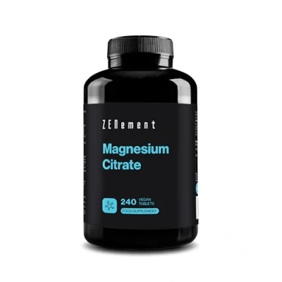 Image of Magnesium, 360mg, from Magnesium Citrate 240 Tablets, Alta Absorción Supports The Mental, Nervous, Muscular and Skeletal Systems Vegan Zenement