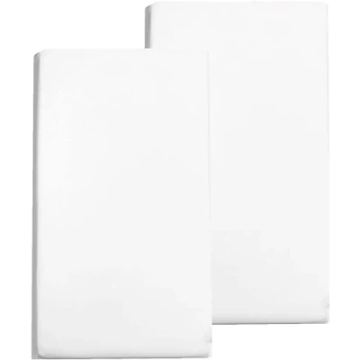 Image of 2 x Cot Bed sheets 140x70 Fitted Polyester Soft Hypoallergenic Fully Elasticated Skirt Easy Care