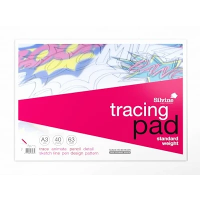 Image of Silvine A3 Everyday Tracing Pad. 40 Sheets of Quality Lightweight Paper (63gsm) Ref A3T