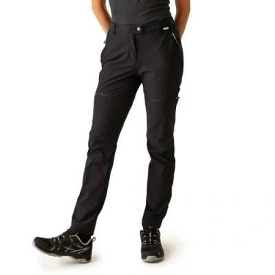 Image of Regatta Women&#039;s Mountain Zip Off Walking Trousers Black