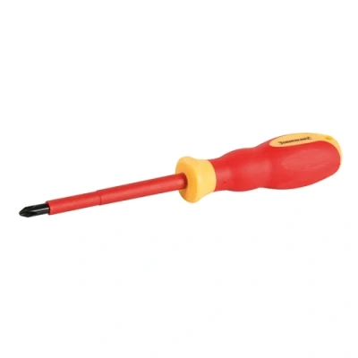 Image of Silverline VDE Soft Grip Electricians Screwdriver Phillips PH2 x 100mm