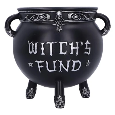 Image of Nemesis Now Witch&#039;s Fund Money Box, Resin, Black, 16.5cm