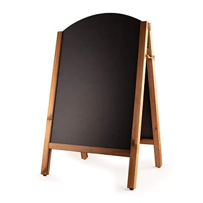 Image of Chalkboards UK Quality Reversible A Frame Blackboard/Chalkboard, Wood, Black, A1, 102 x 73 5 cm