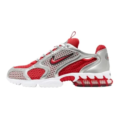 Image of Nike Sportswear AIR ZOOM Spiridon CAGE 2 Trainers, Men&#039;s, Size: 90, Track red/white/metallic silver/black shoes