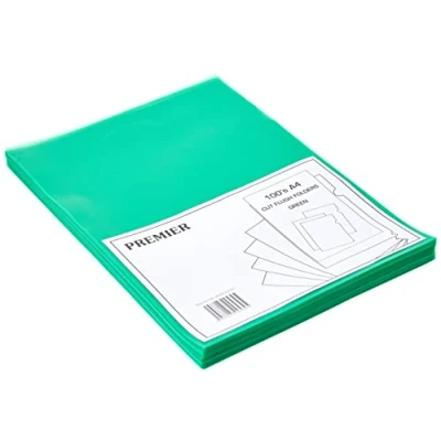 Image of Whitebox A4 Cut Flush Folder Green (Pack of 100)