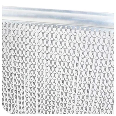 Image of 90 * 200cm Aluminium Chain Curtain Roller Blind Fly Insect Blinds Pest Control Screen for Door Window Home Decoration, Silver
