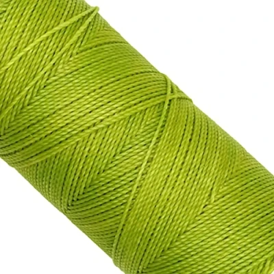 Image of Linhasita Waxed Thread 100 g / 170 m Polyester 1 mm Thick Macrame, 30 Colours Green Apple