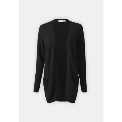 Image of Vila Clothes Women&#039;s Viril L/s Open Knit Cardigan noos Cardigan, Black, 38 (Manufacturer Size: Medium)